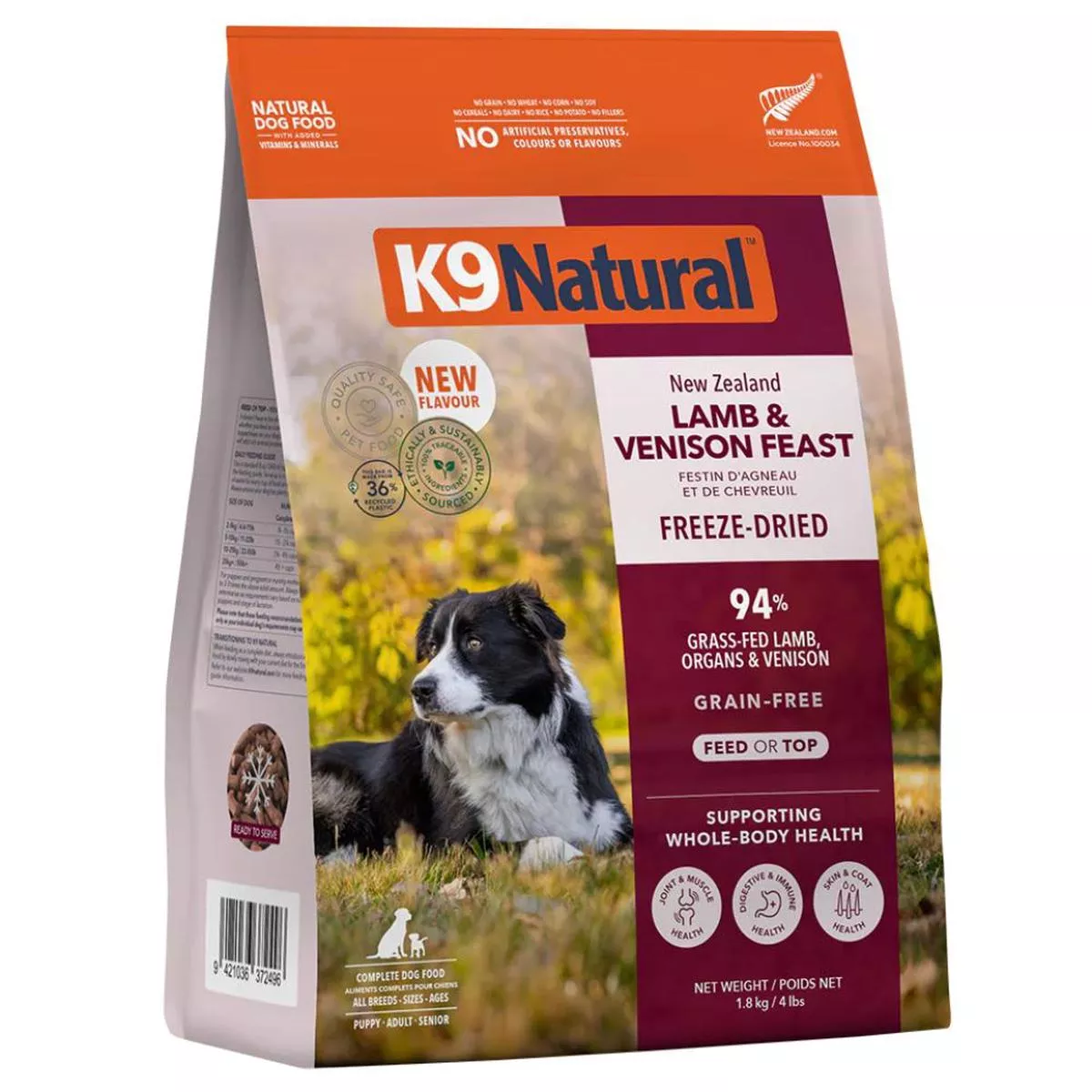 K9 Natural Lamb & Venison Feast Grain-Free Freeze-Dried Raw Dog Food