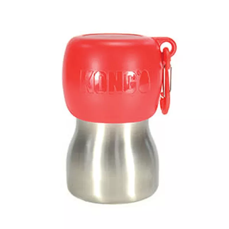 KONG H2O Stainless Steel Red Dog Water Bottle