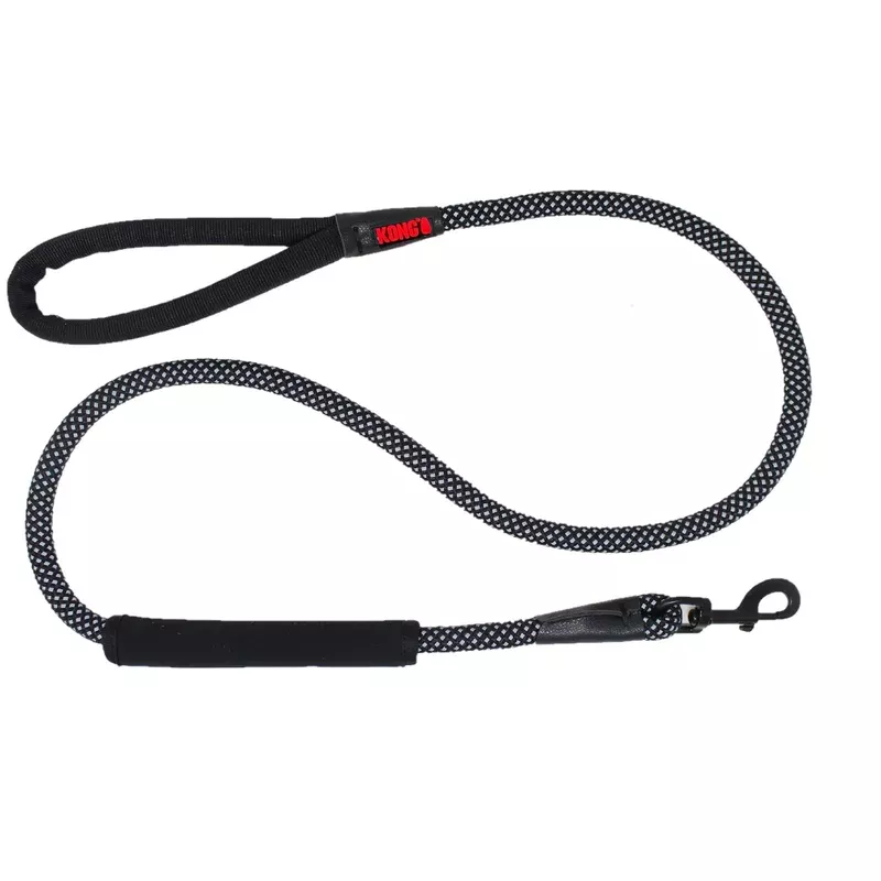 KONG Rope with Grip Support Black Dog Leash