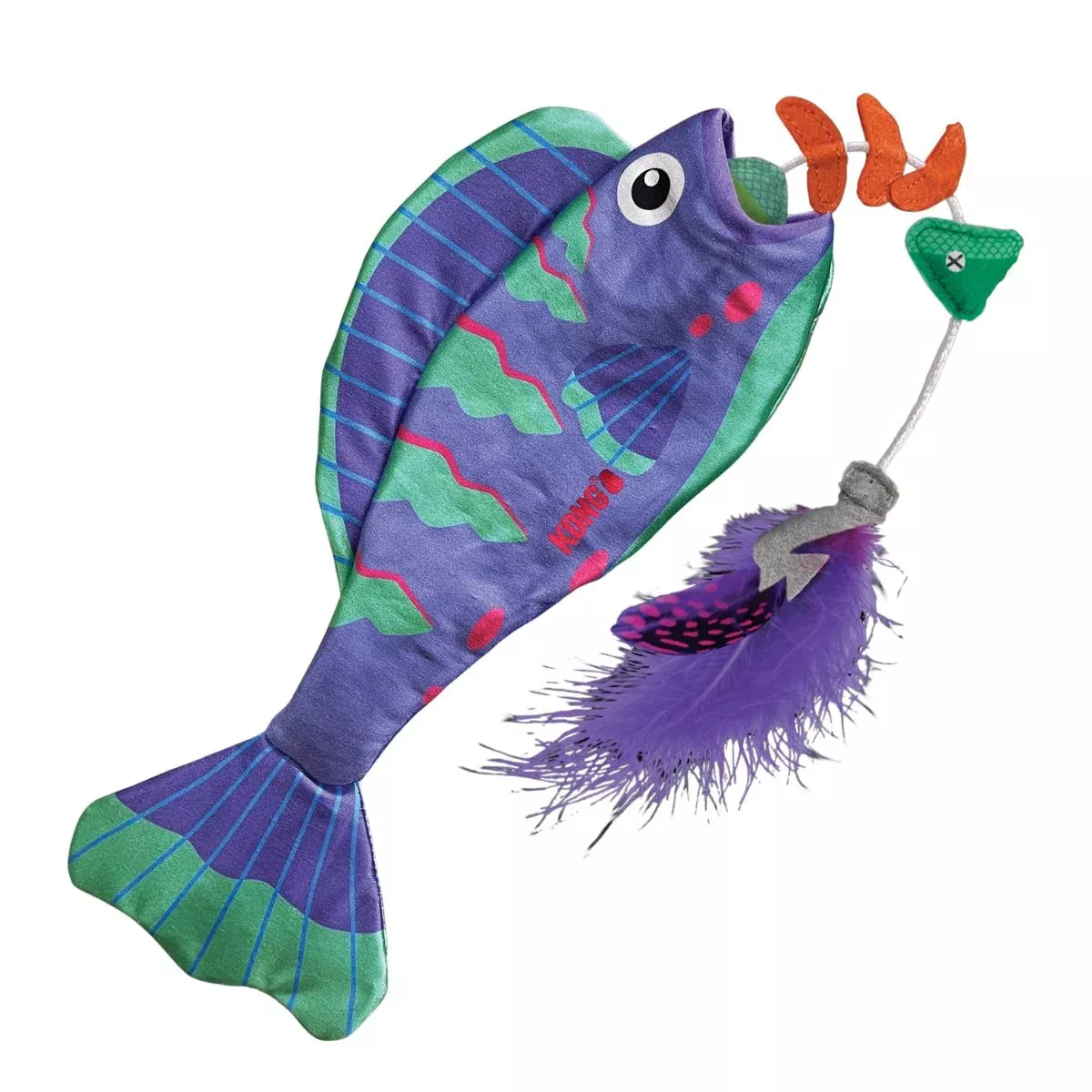 KONG Wrangler Angler Fish Cat Toys Assorted