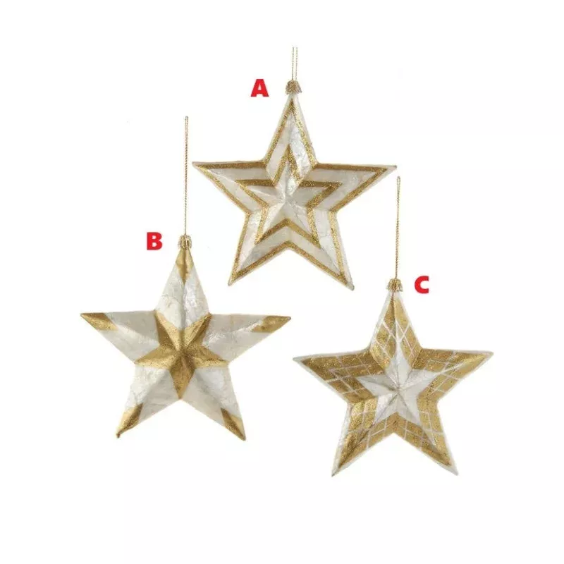 Laminated Capiz Star Ornament&B&A
