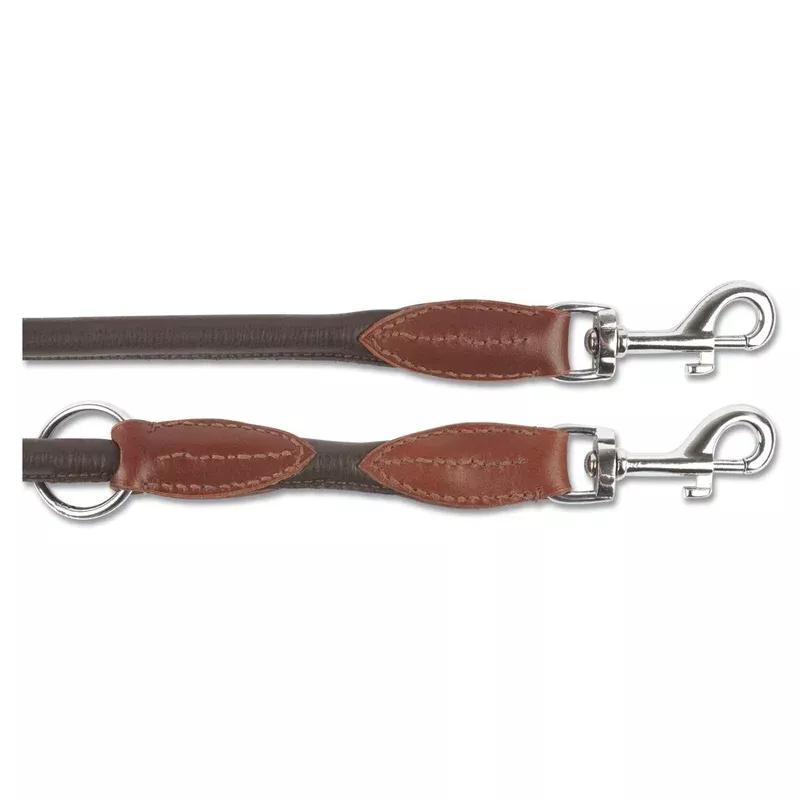 Leather Training Lead Deluxe Round Brown 19mm X2m