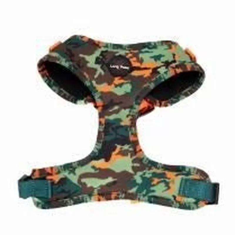Long Paws Earth Friendly Camo Trek Harness-Citrus Army Camo Large