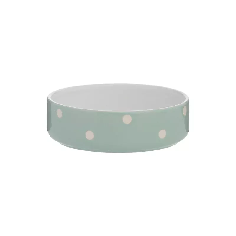 Mason Cash Polka Dot Pet Bowl Sage 13cm