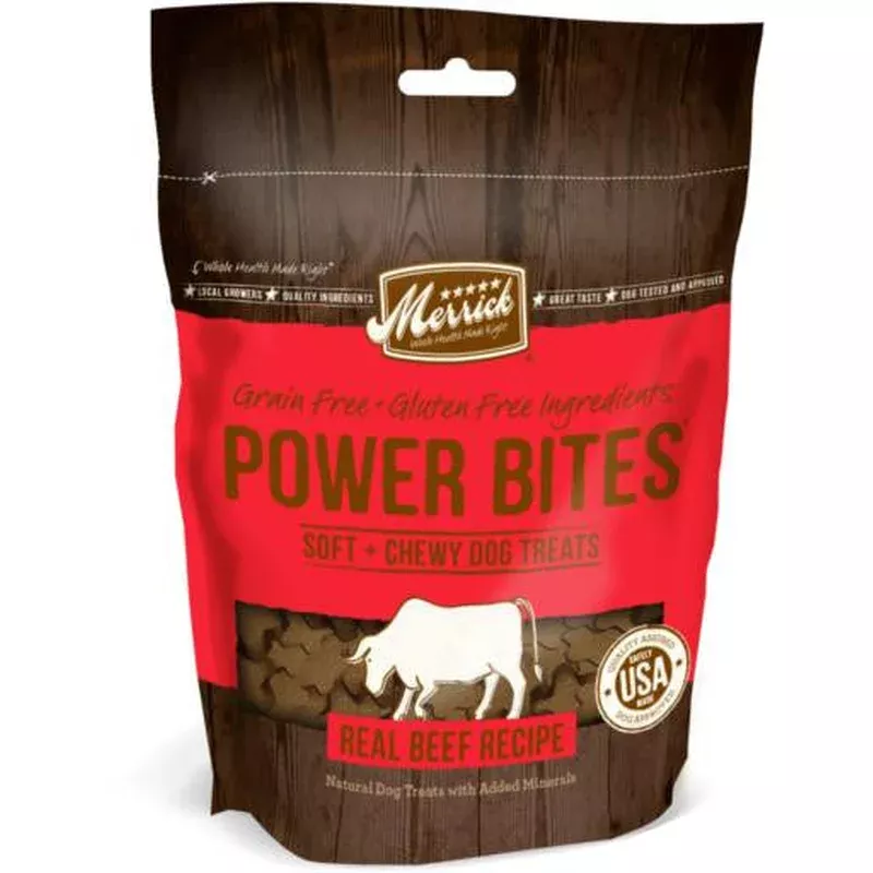 Merrick Power Bites Real Texas Beef Recipe 6oz {L-1} 295152