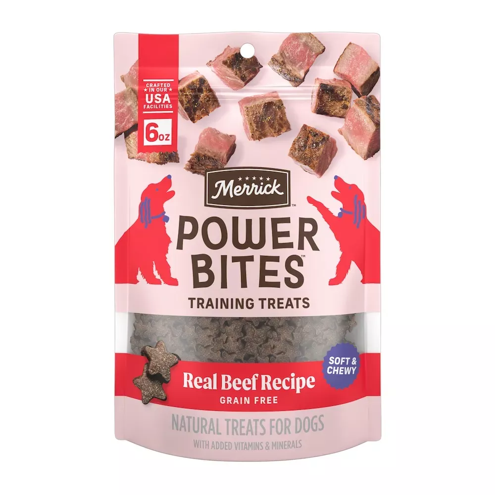 Merrick Power Bites Training Dog Treats – Real Beef – 6oz Pouch