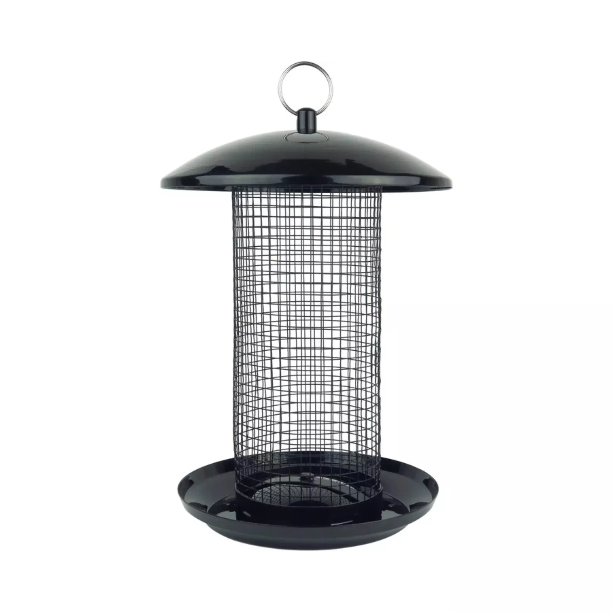 Midnight Metal Mesh Mixed Seed and Peanut Bird Feeder