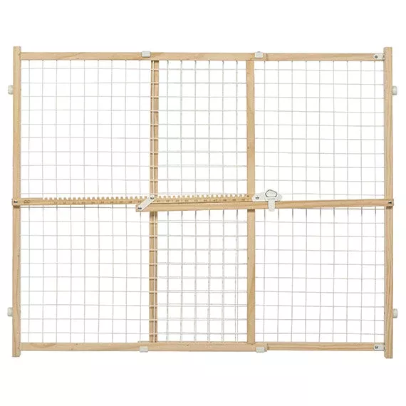 MidWest Homes for Pets Wood Pet Gate with Wire Mesh