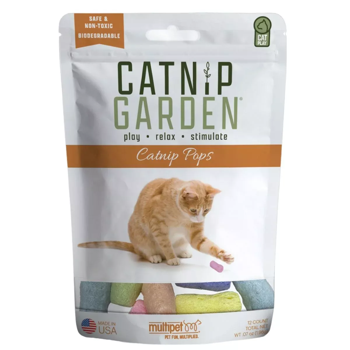 Multipet Garden Catnip Pops 12Ct