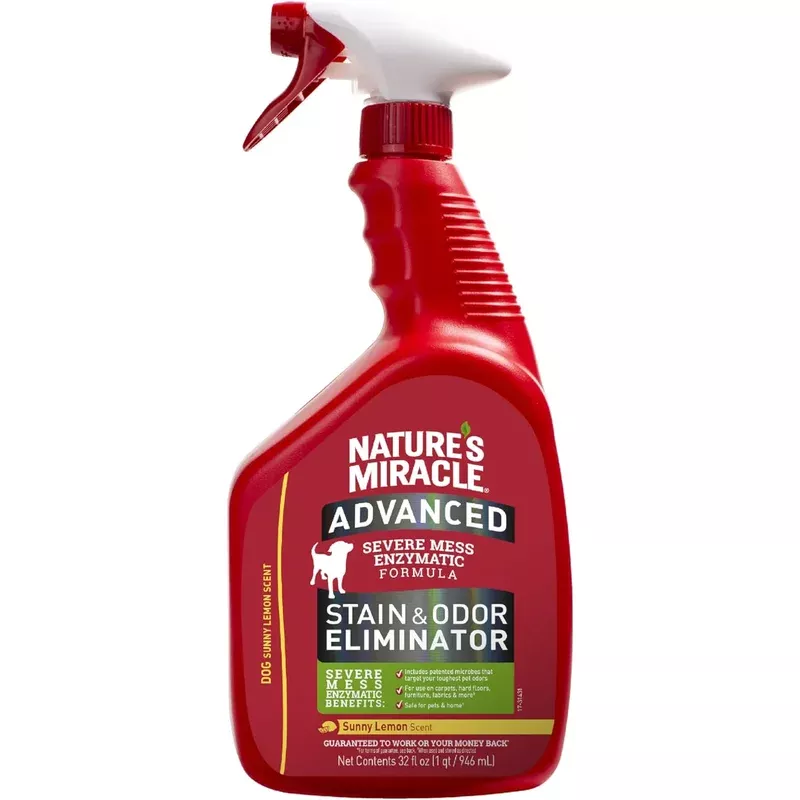 Nature’s Miracle Advanced Enzymatic Sunny Lemon Scented Stain & Odor Elimitator, 32-oz