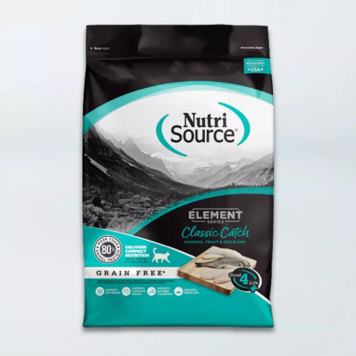 NutriSource Element Series Dry Cat Food - Classic Catch - 4lb Bag
