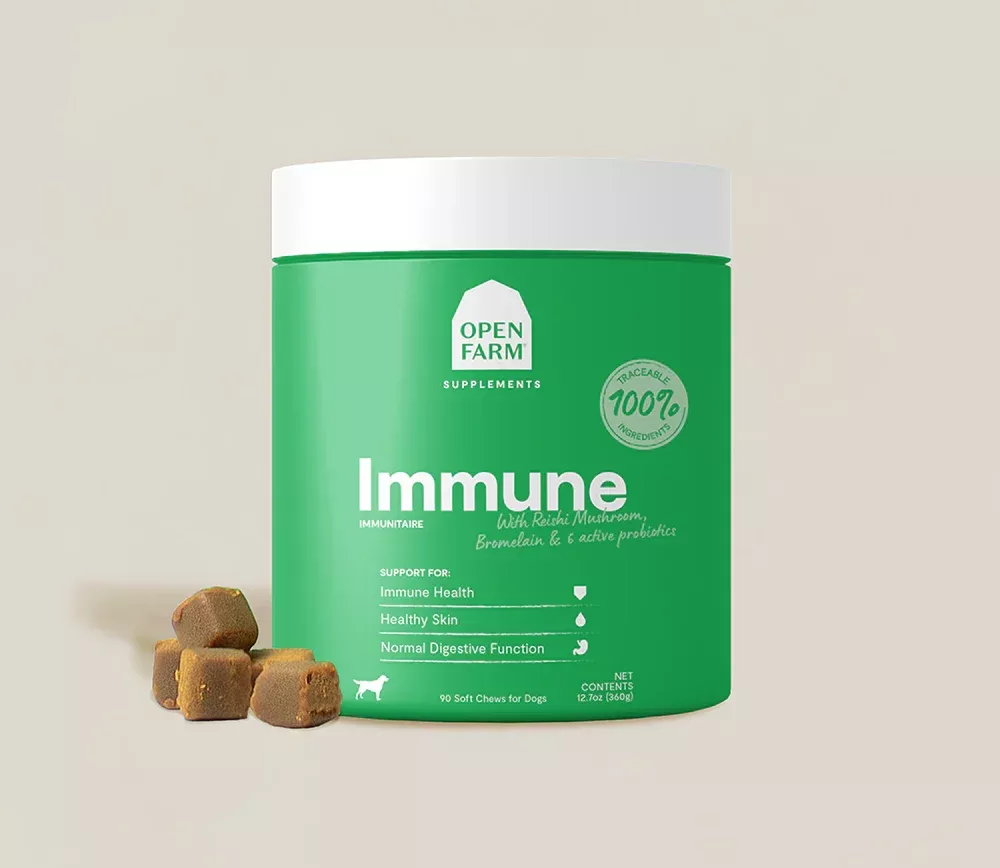 Open Farm Immune Supplement Chews for Dogs 90 Soft Chews