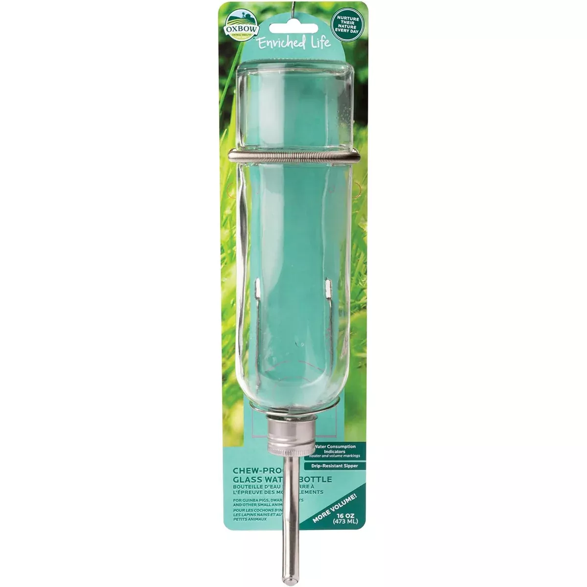 Oxbow Enriched Life Chew Proof Water Bottle Medium 16oz