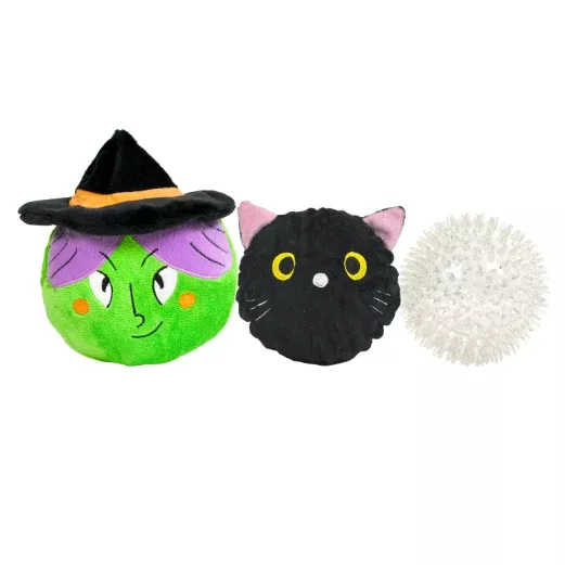 PATCHWORKPETWitch with Black Cat Prickle Ball 5"