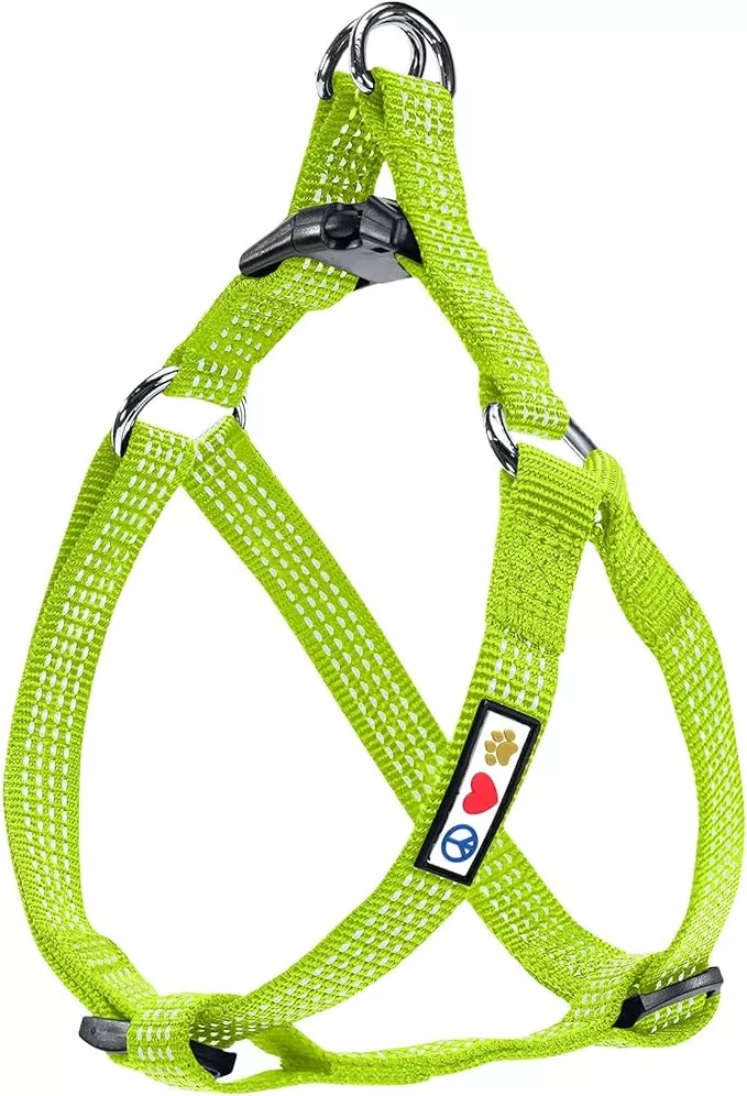 Pawtitas Reflective Step-in Dog Harness – Adjustable No-Pull Vest for Puppies to Seniors, Safe & Comfortable, S Camo Pink