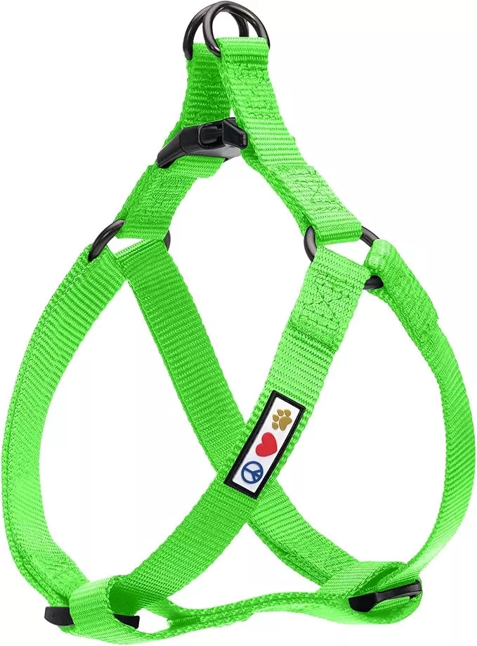 Pawtitas Solid Step-in Dog Harness – Adjustable No-Pull Vest for Puppies to Seniors, Safe & Comfortable XS Pink