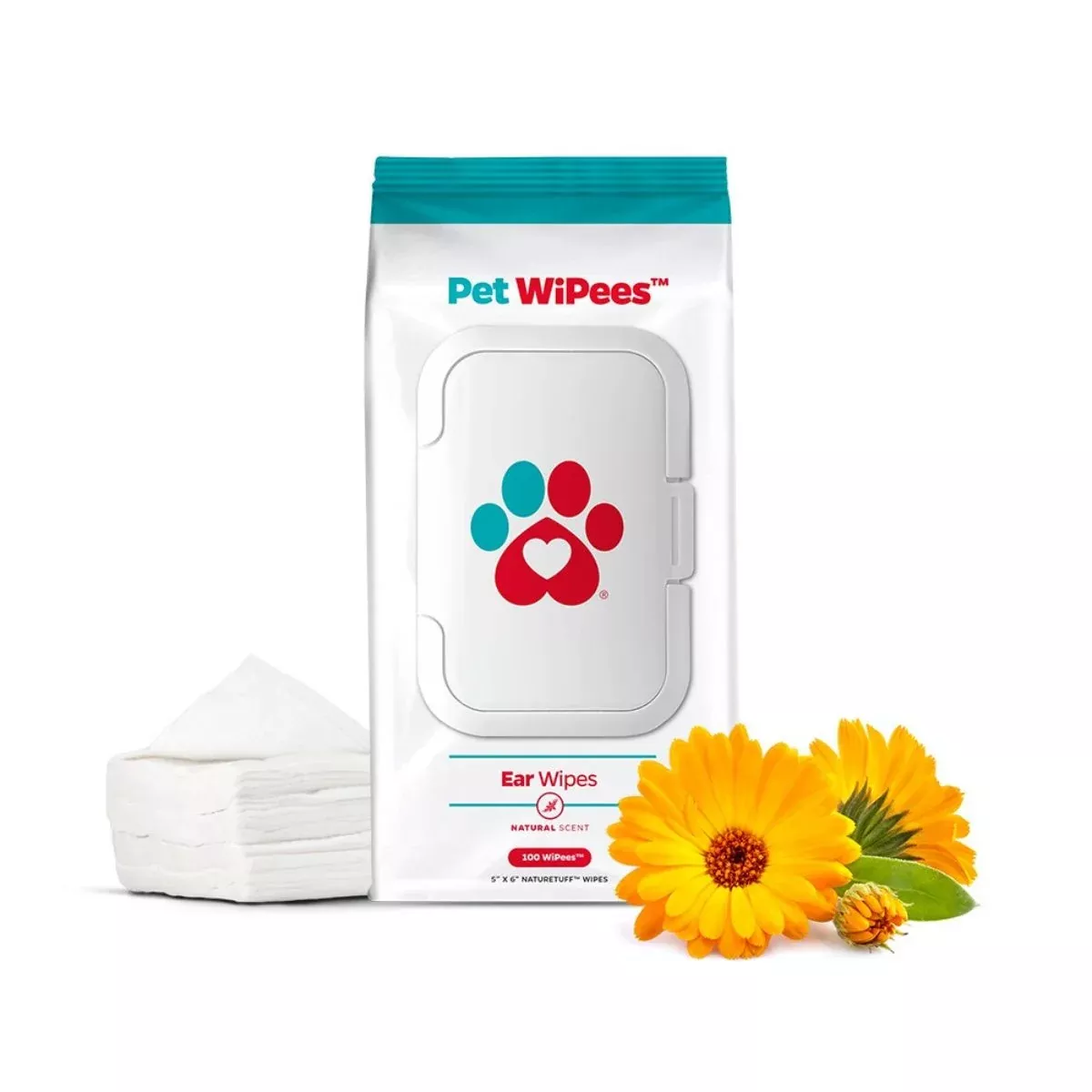 Pet Parents Ear Wipes 100 Count Natural Scent