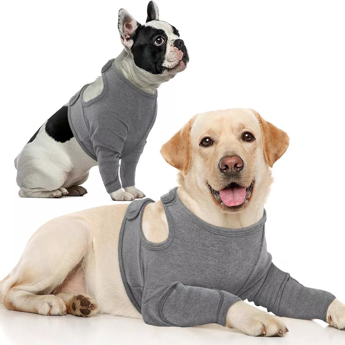 Pet Protective Gear Dog Front Leg Double Protective Gear Protective Cover – Light Gray | 2XL