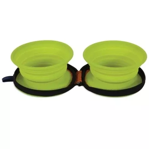Petmate Silicone Travel Bowl Duo Large