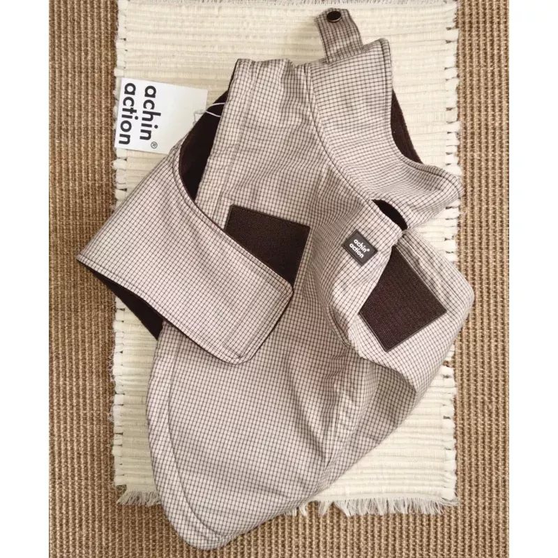 Plaid Colour-Block Fleece Vest