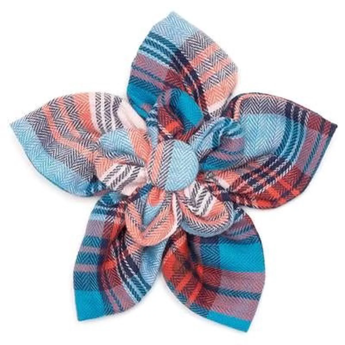Plaid Flower Slider – Cornflower Blue And Red