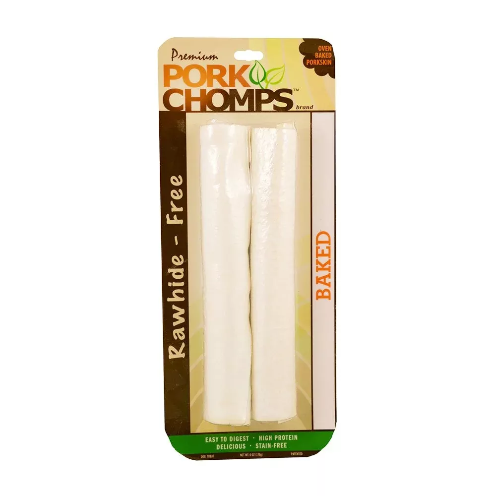 Pork Chomps Baked Skin Roll Dog Treat