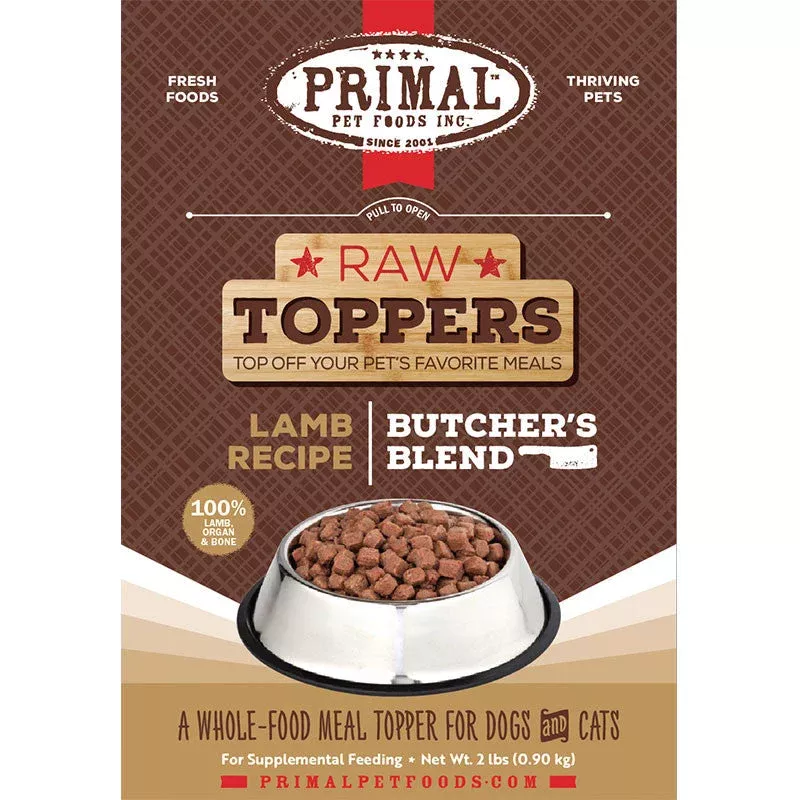 Primal Dog Cat Frozen Butcher’s Blend Topper Lamb 2lb SD-5