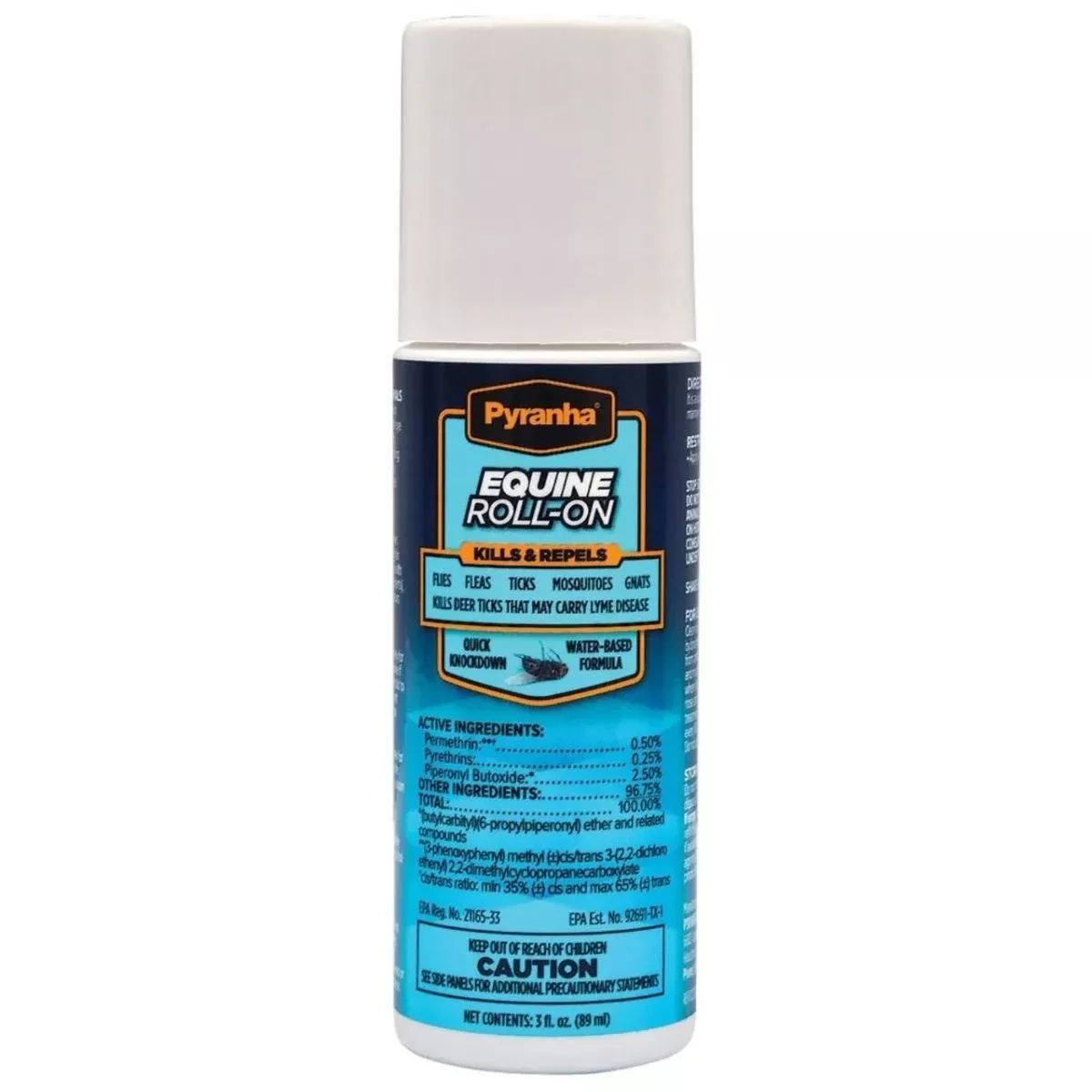 Pyranha Equine Fly Roll-On Sweat Resistant 3oz