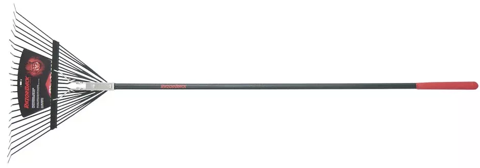 Razor-Back 24-tine steel leaf rake