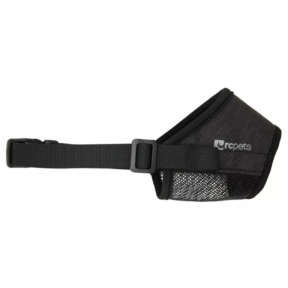 RC Pet Products Soft Fit Medium Black Dog Muzzle