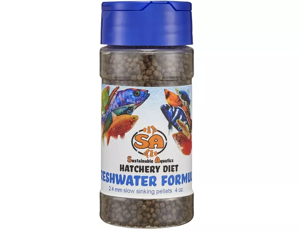 SA Dry Freshwater Hatchery Diet Formula (2.4mm) 4oz Bottle