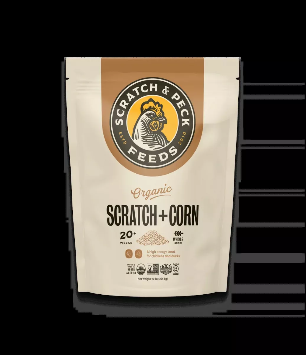 Scratch & Peck Organic Scratch + Corn For Chickens & Ducks – 40lb Bag
