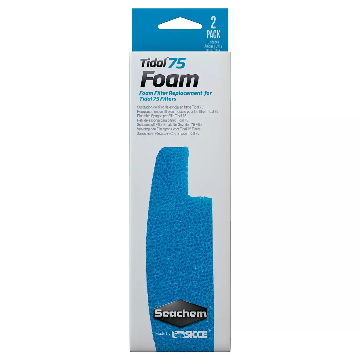 Seachem Tidal 75 Foam – 2 pk
