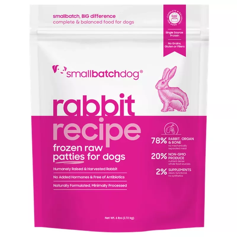 Small Batch Dog Frozen Rabbit Sliders 3lb SD-5