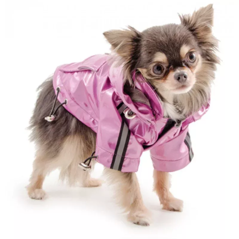 Small Bite Waterproof Mac With Hood Pink – Extra Small