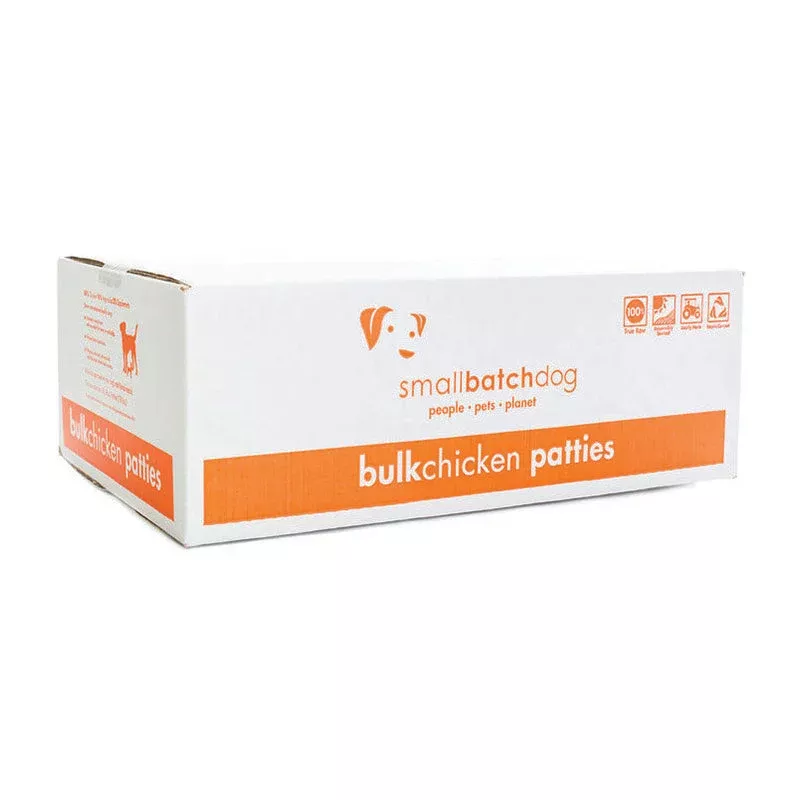 SMALLBATCH DOG FROZEN CHICKEN PATTIES 18LB {L-x} SD-5