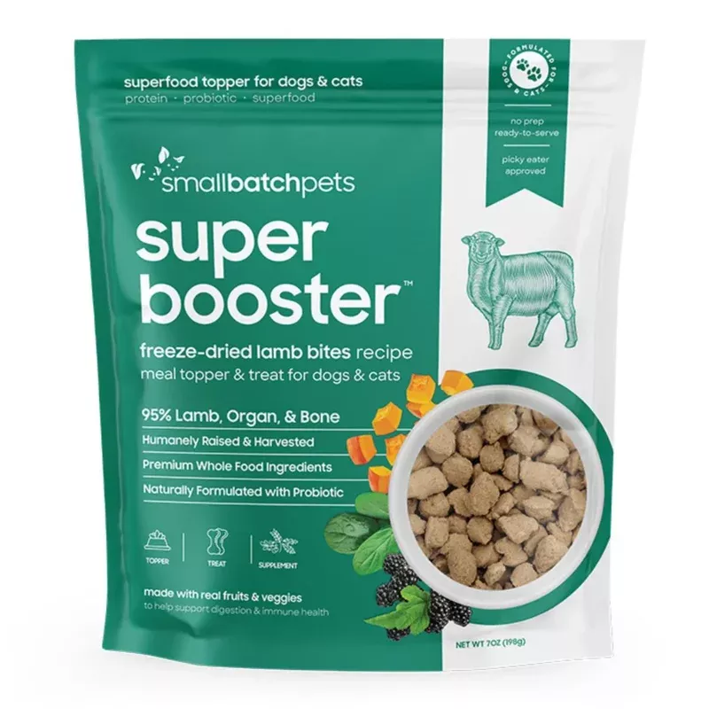 smallbatch Super Booster Freeze Dried Cat & Dog Treats – Lamb – 7oz Pouch