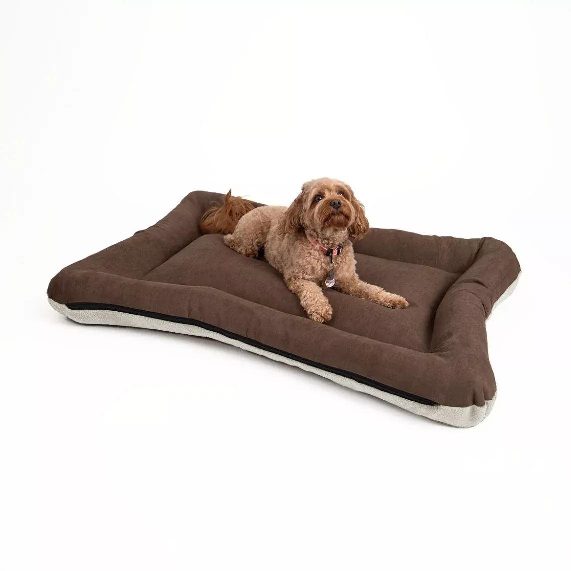 Snoozer All Day Reversible Dog Bed Medium Hot Fudge Ivory