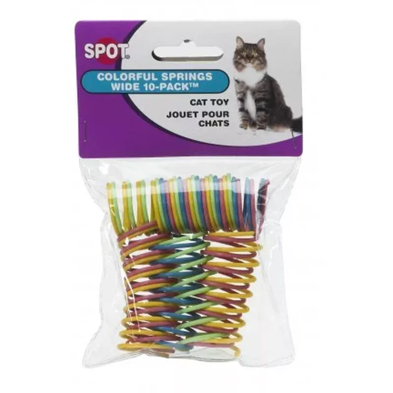 Spot Colorful Springs Wide 10-Pack, Cat Toy