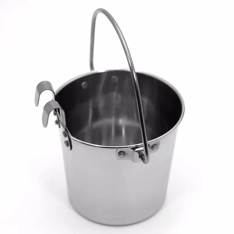 Stainless Steel Pail, Round with Rivets