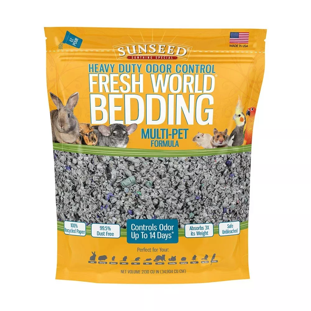 Sunseed Fresh World Heavy Duty Odor Control Bedding Multi-Pet Formula for Small Animal