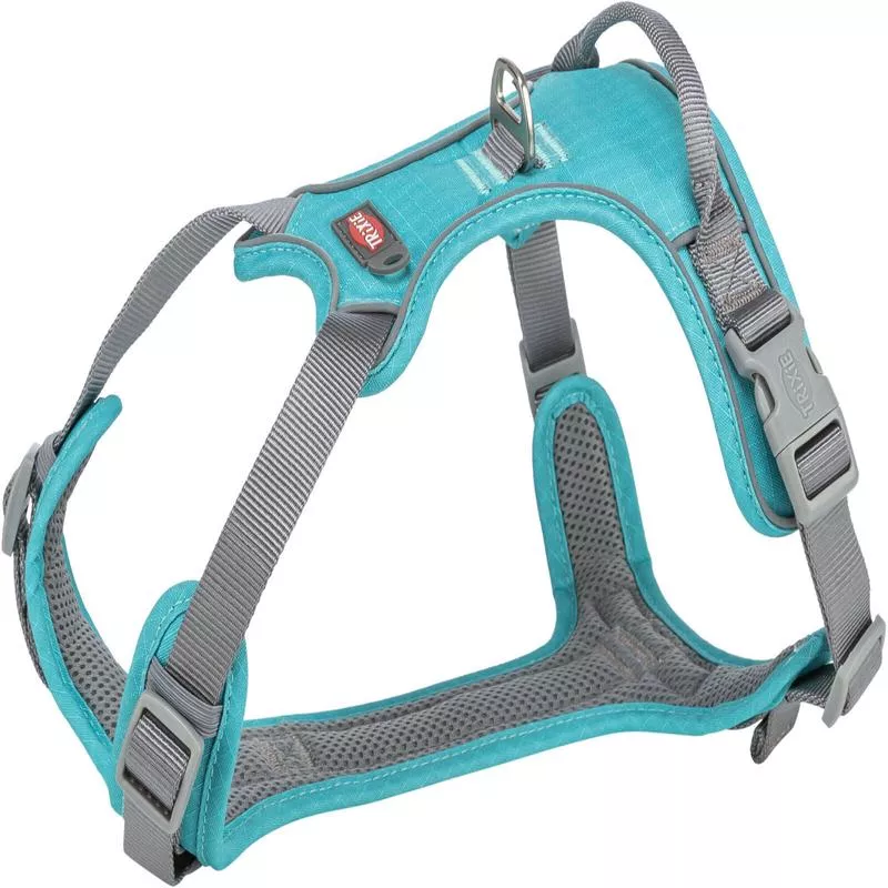 Trixie Premium active harness, S-M: 39-56 cm/15 mm, aqua