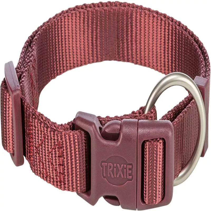 Trixie Premium collar, M-L: 35cm-55 cm/20 mm, sangria