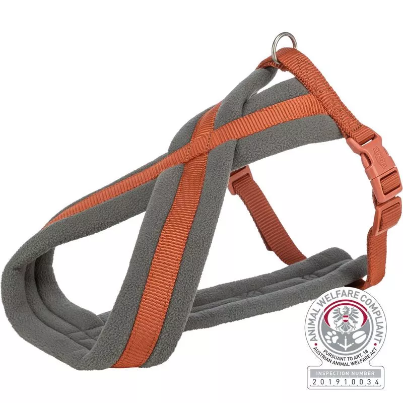 Trixie Premium touring harness, L: 60100 cm/25 mm, rust