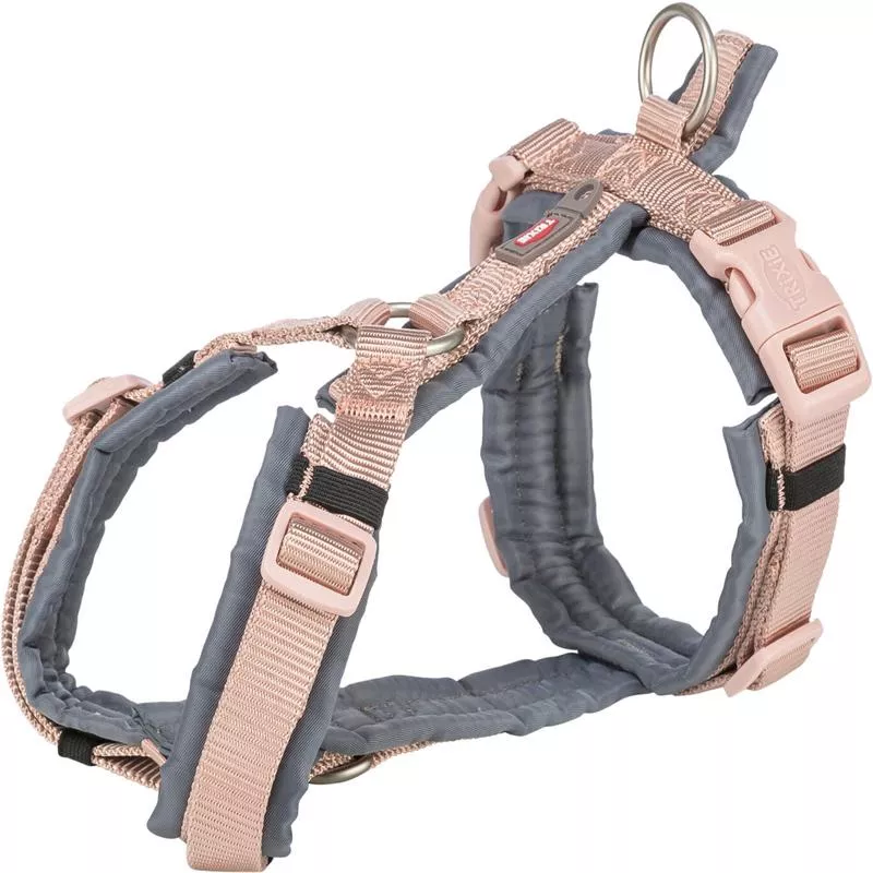 Trixie Premium trekking harness, ML: 6274 cm/25 mm, blush/graphite