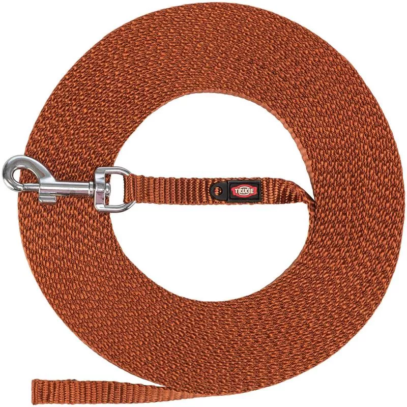 Trixie Tracking lead, extra light, XSS: 15 m/10 mm, rust