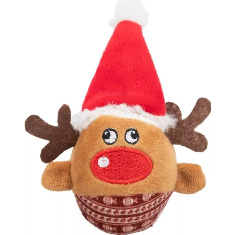 Trixie Xmas reindeer, rattle ball, plush, x 6 x 12 cm