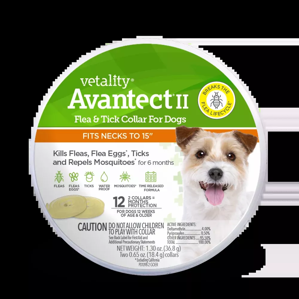 Vetality Avantect II Flea and Tick Collar for Dogs