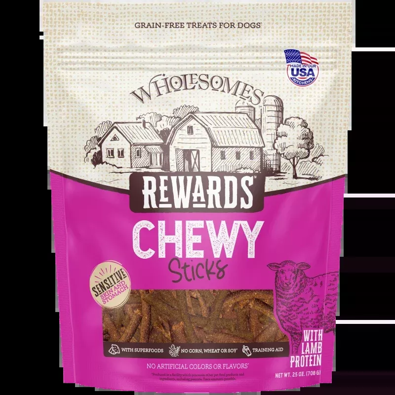 Wholesomes Rewards Chewy Lamb Sticks For Dogs