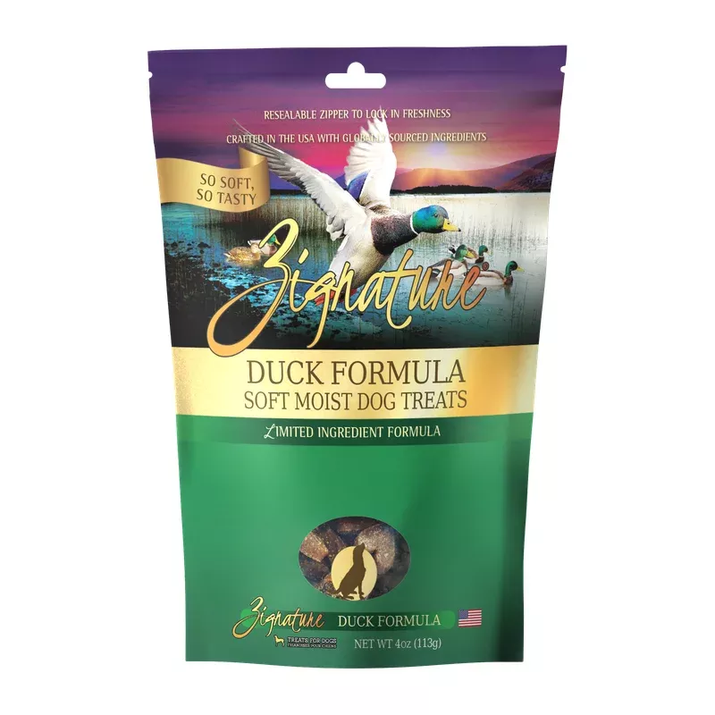 Zignature Duck Soft Moist Treats For Dog 4 oz